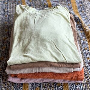 Jungmaven Women's Sweater Set - Soft Green, Brown, and Orange